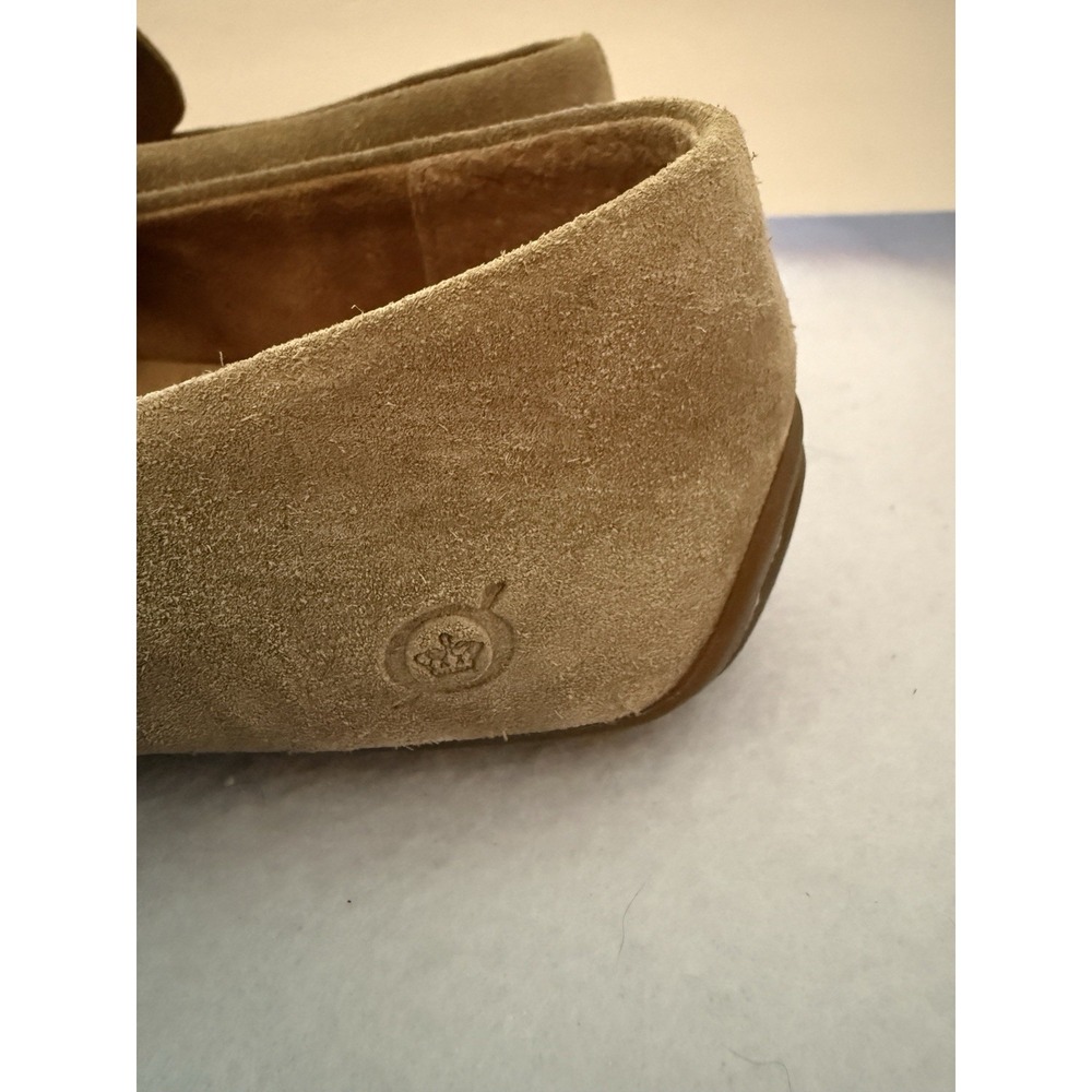 Born Womens 8M Tan Suede Penny Loafers Driving Moccasins Comfort Slip On Shoes - Picture 4 of 12